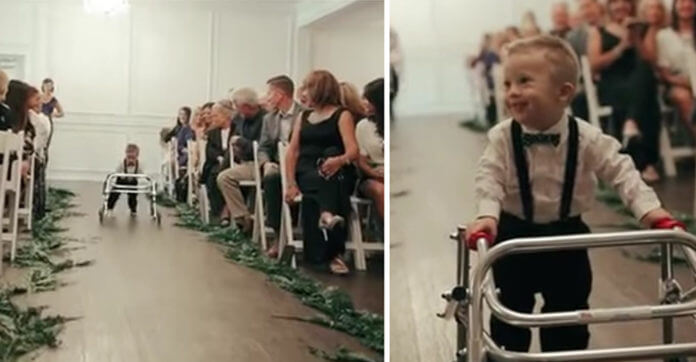 Ring Bearer With Down Syndrome Steals Everyone’s Hearts…